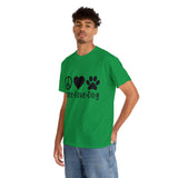 Dog T-Shirt: Peace Love Dog Dog T-Shirt: Peace Love Dog