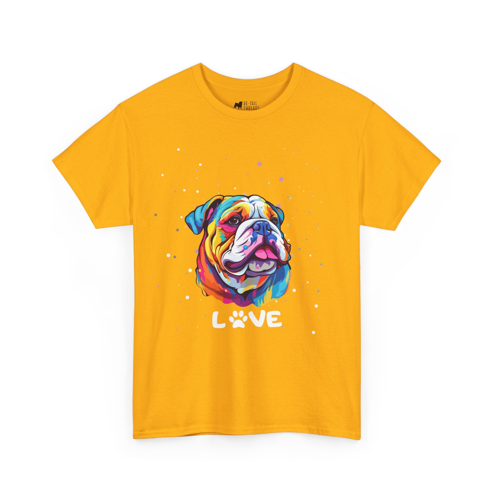 Dog T-Shirt: English Bulldog Love #3 Dog T-Shirt: English Bulldog Love #3