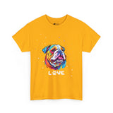 Dog T-Shirt: English Bulldog Love #3 Dog T-Shirt: English Bulldog Love #3