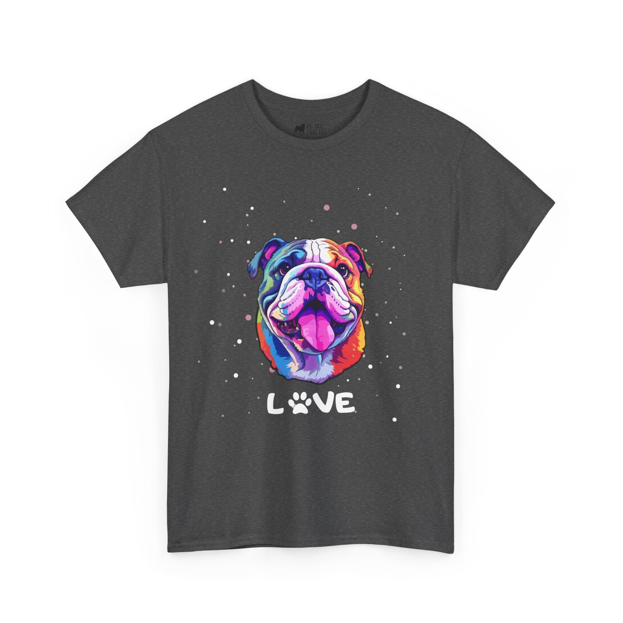 Dog T-Shirt: English Bulldog Love #2 Dog T-Shirt: English Bulldog Love #2