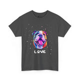 Dog T-Shirt: English Bulldog Love #2 Dog T-Shirt: English Bulldog Love #2
