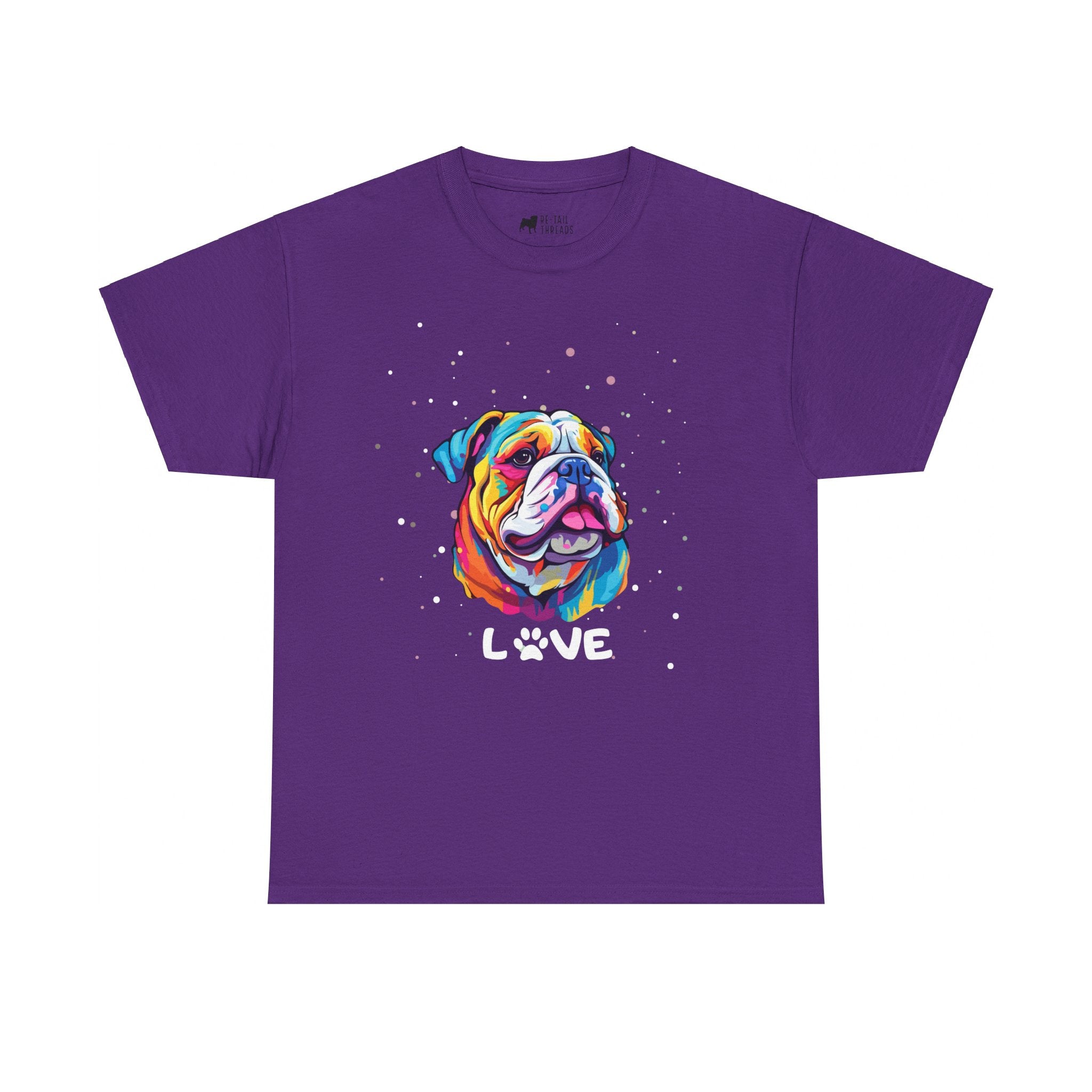 Dog T-Shirt: English Bulldog Love #3 Dog T-Shirt: English Bulldog Love #3