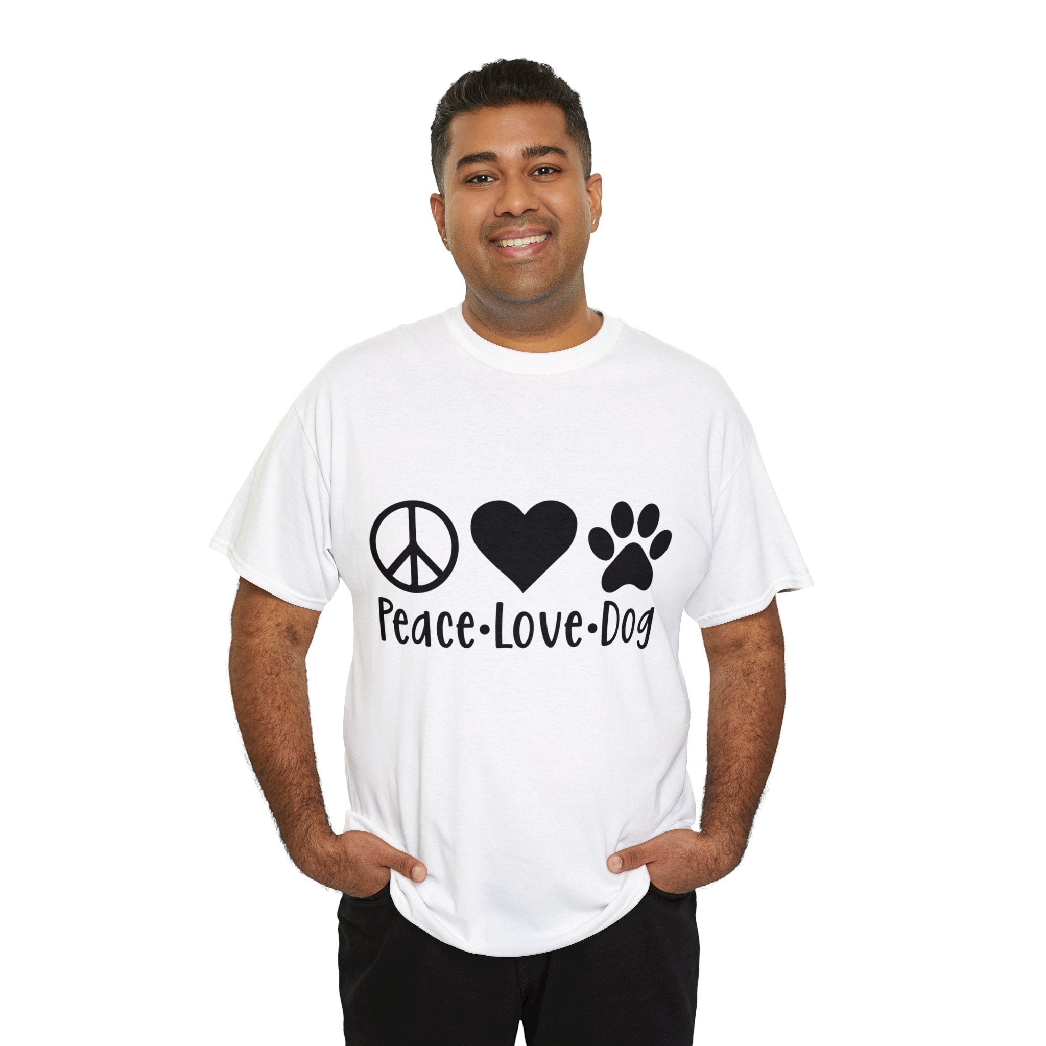 Dog T-Shirt: Peace Love Dog Dog T-Shirt: Peace Love Dog