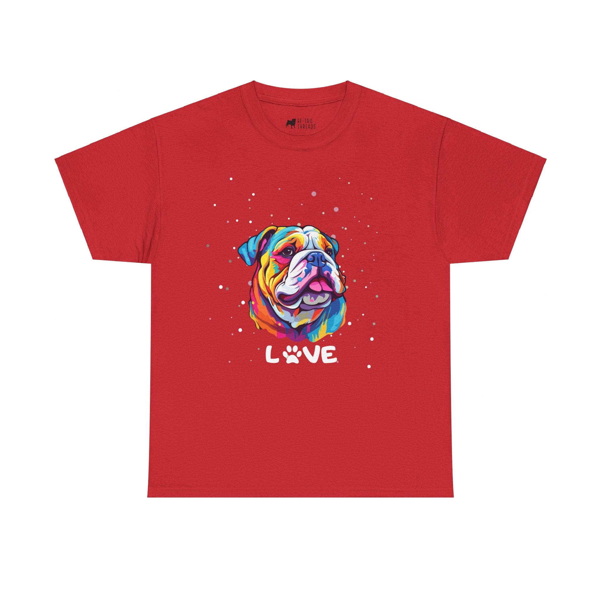 Dog T-Shirt: English Bulldog Love #3 Dog T-Shirt: English Bulldog Love #3