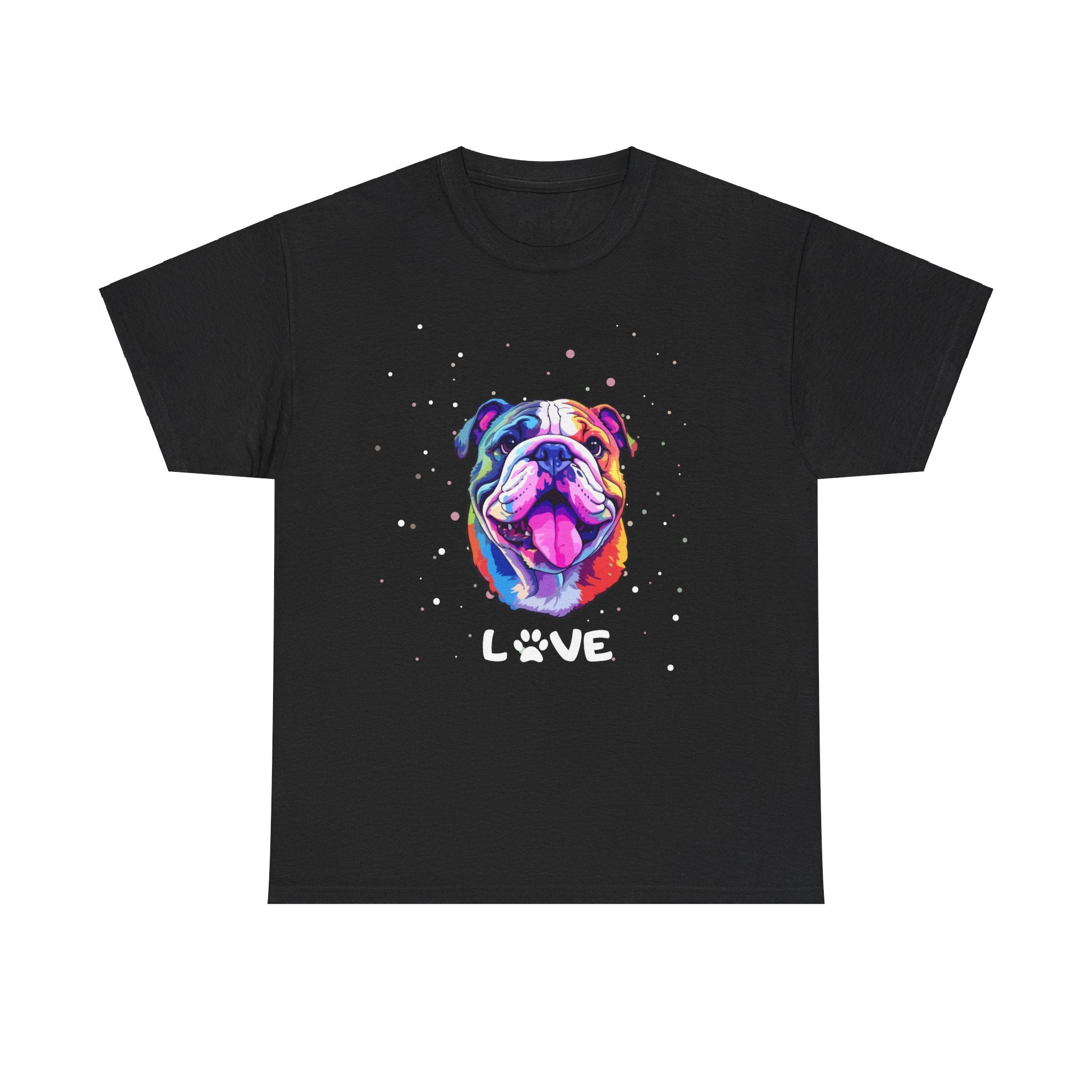 Dog T-Shirt: English Bulldog Love #2 Dog T-Shirt: English Bulldog Love #2