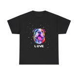 Dog T-Shirt: English Bulldog Love #2 Dog T-Shirt: English Bulldog Love #2