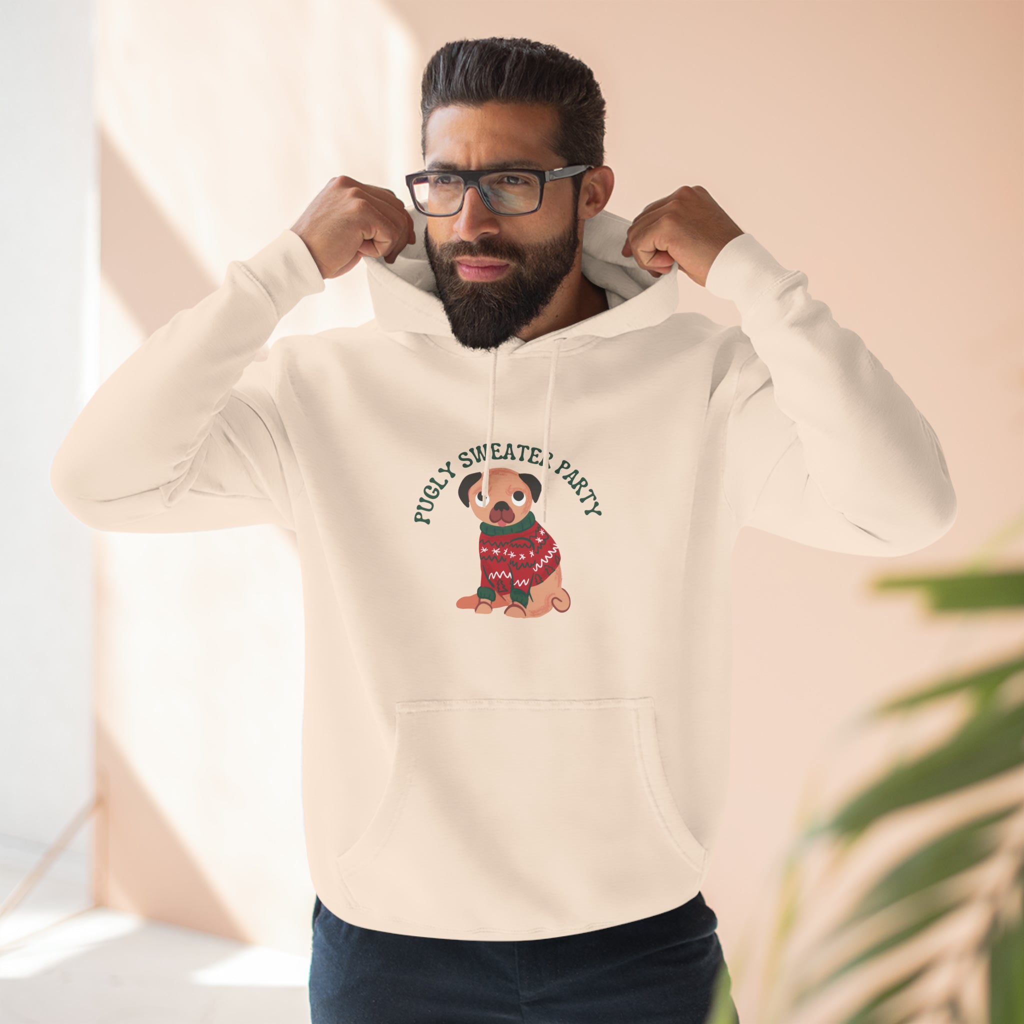 Christmas Hoodie: Pugly Sweater Party Christmas Hoodie: Pugly Sweater Party
