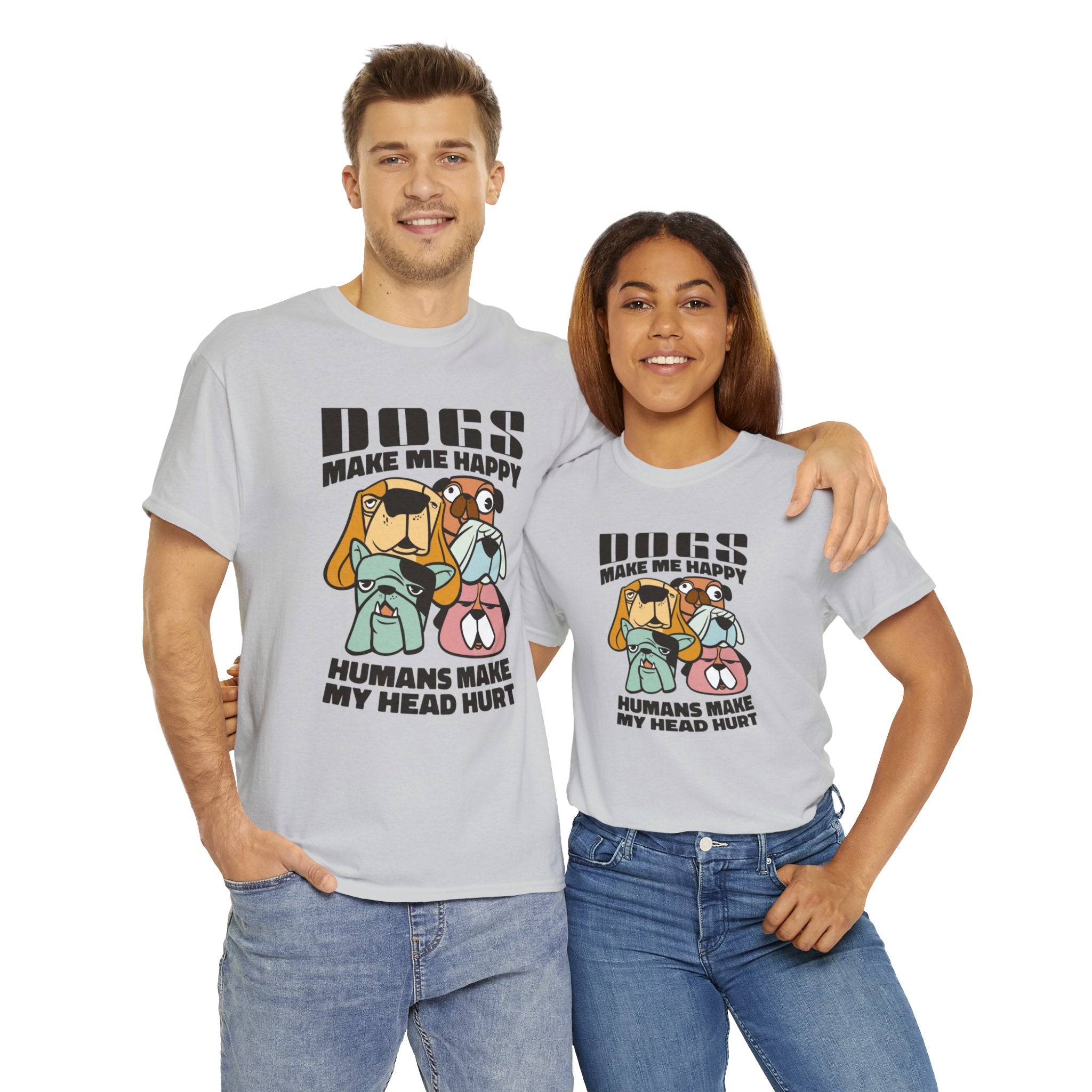 Dog T-Shirt: Dogs Make Me Happy Dog T-Shirt: Dogs Make Me Happy