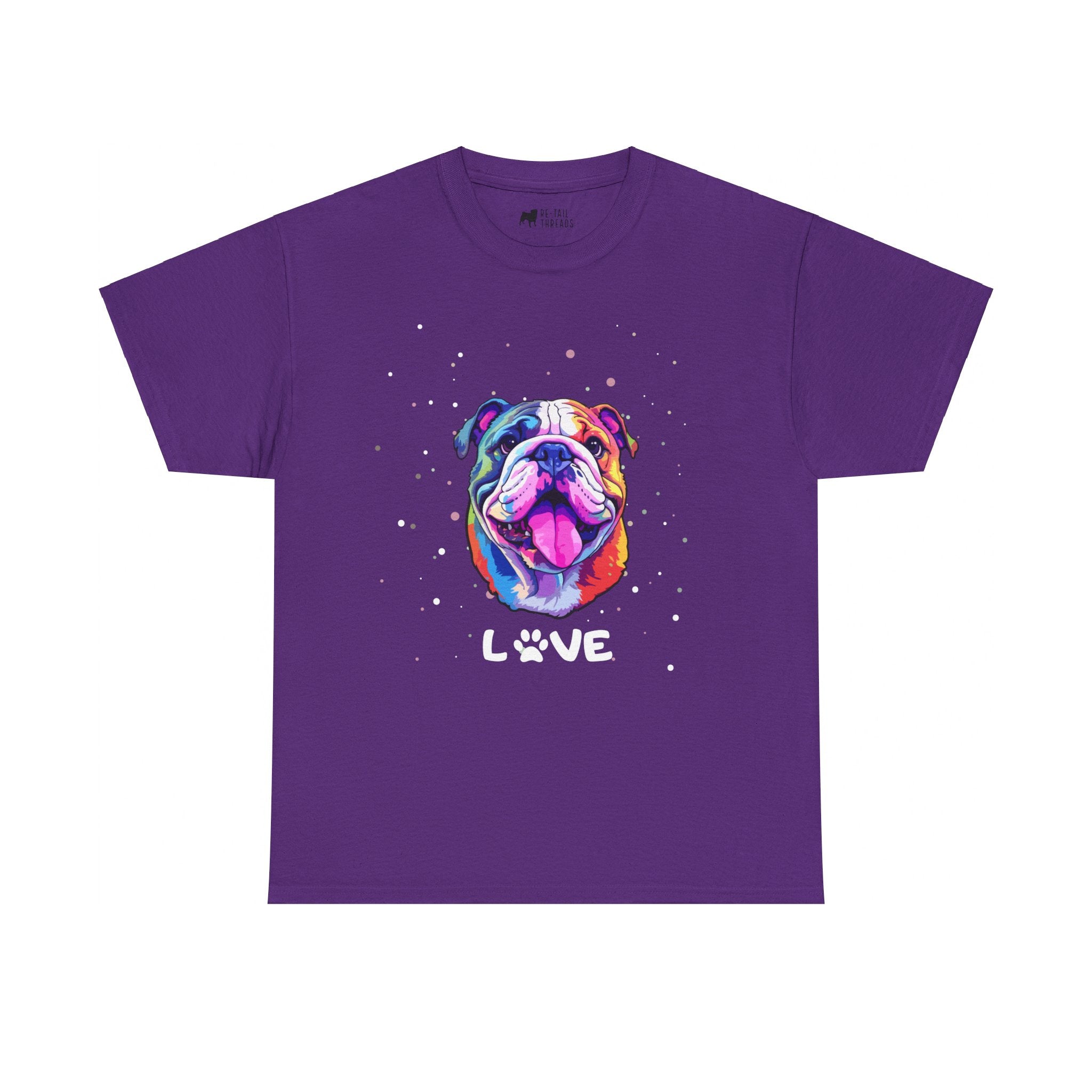 Dog T-Shirt: English Bulldog Love #2 Dog T-Shirt: English Bulldog Love #2
