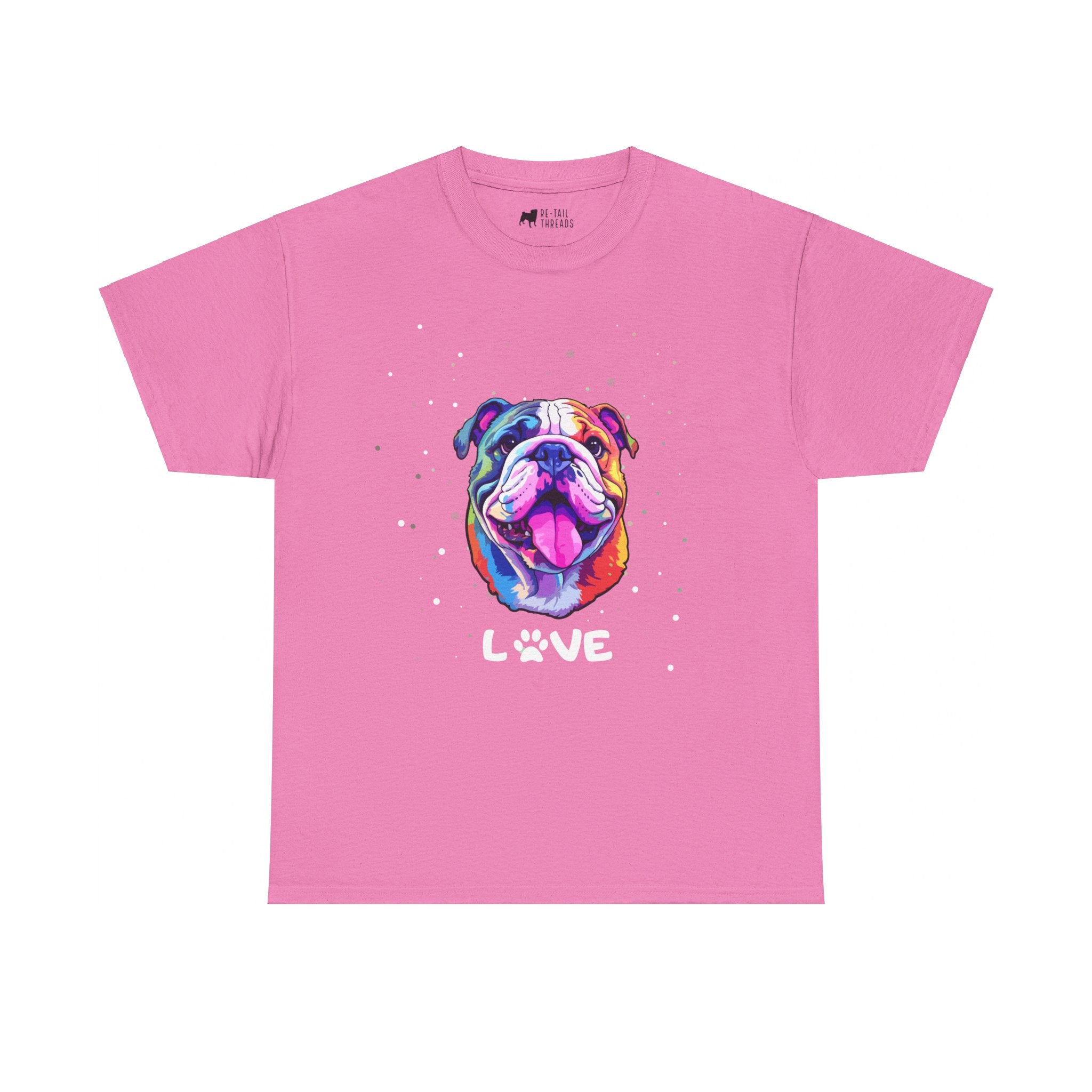 Dog T-Shirt: English Bulldog Love #2 Dog T-Shirt: English Bulldog Love #2