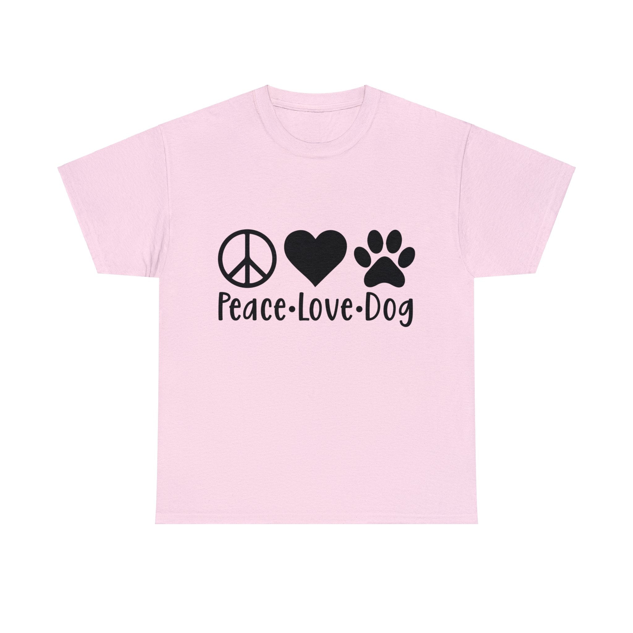 Dog T-Shirt: Peace Love Dog Dog T-Shirt: Peace Love Dog
