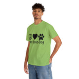 Dog T-Shirt: Peace Love Dog Dog T-Shirt: Peace Love Dog