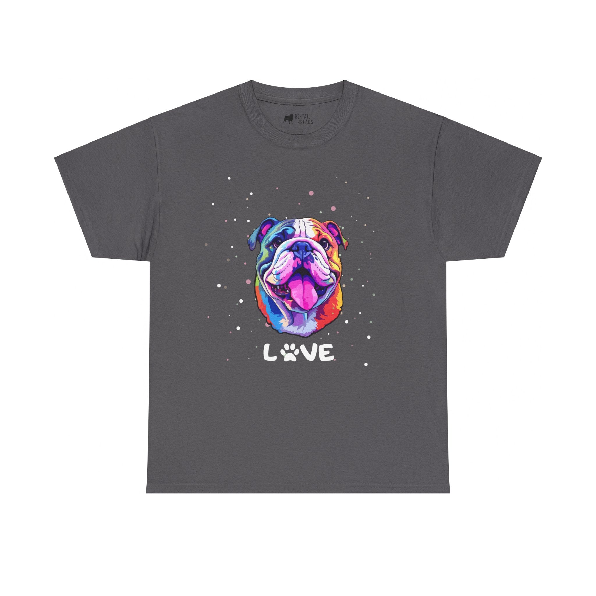 Dog T-Shirt: English Bulldog Love #2 Dog T-Shirt: English Bulldog Love #2