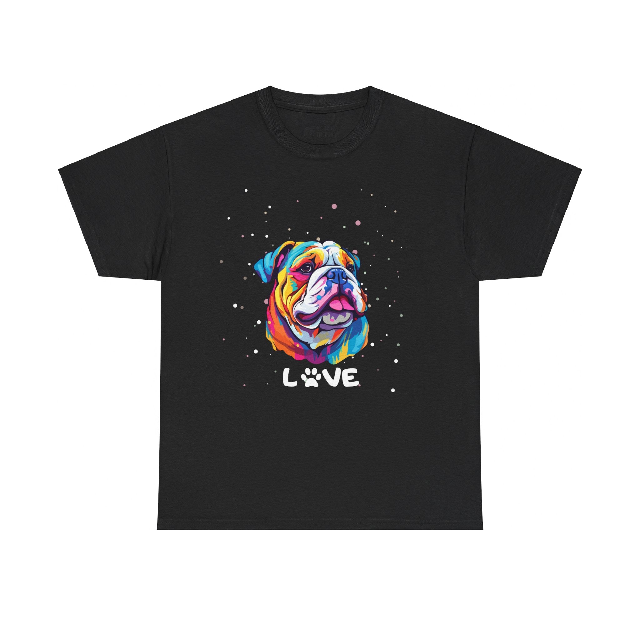 Dog T-Shirt: English Bulldog Love #3 Dog T-Shirt: English Bulldog Love #3