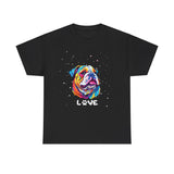Dog T-Shirt: English Bulldog Love #3 Dog T-Shirt: English Bulldog Love #3