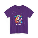 Dog T-Shirt: English Bulldog Love #3 Dog T-Shirt: English Bulldog Love #3