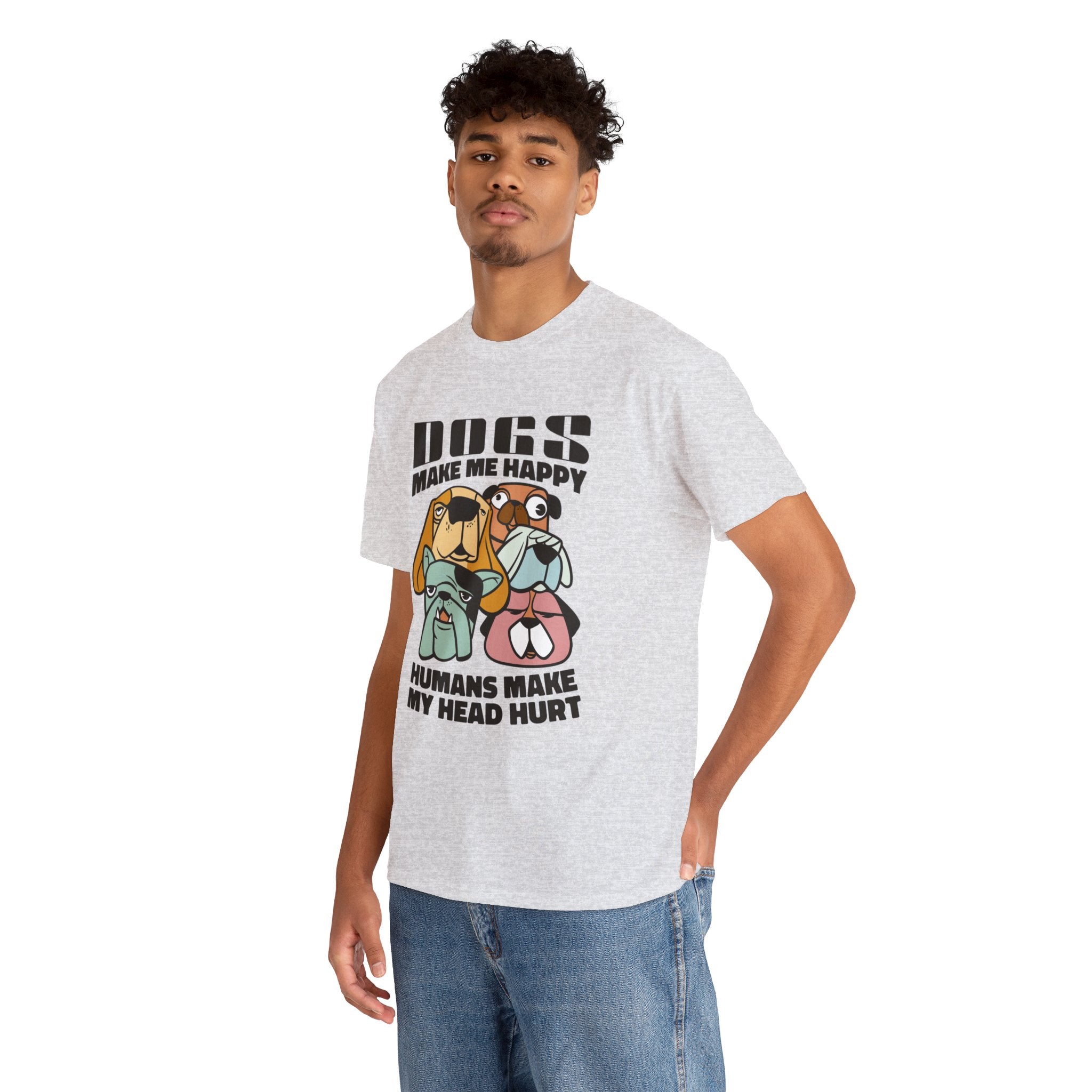 Dog T-Shirt: Dogs Make Me Happy Dog T-Shirt: Dogs Make Me Happy