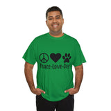 Dog T-Shirt: Peace Love Dog Dog T-Shirt: Peace Love Dog