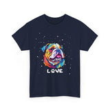 Dog T-Shirt: English Bulldog Love #3 Dog T-Shirt: English Bulldog Love #3