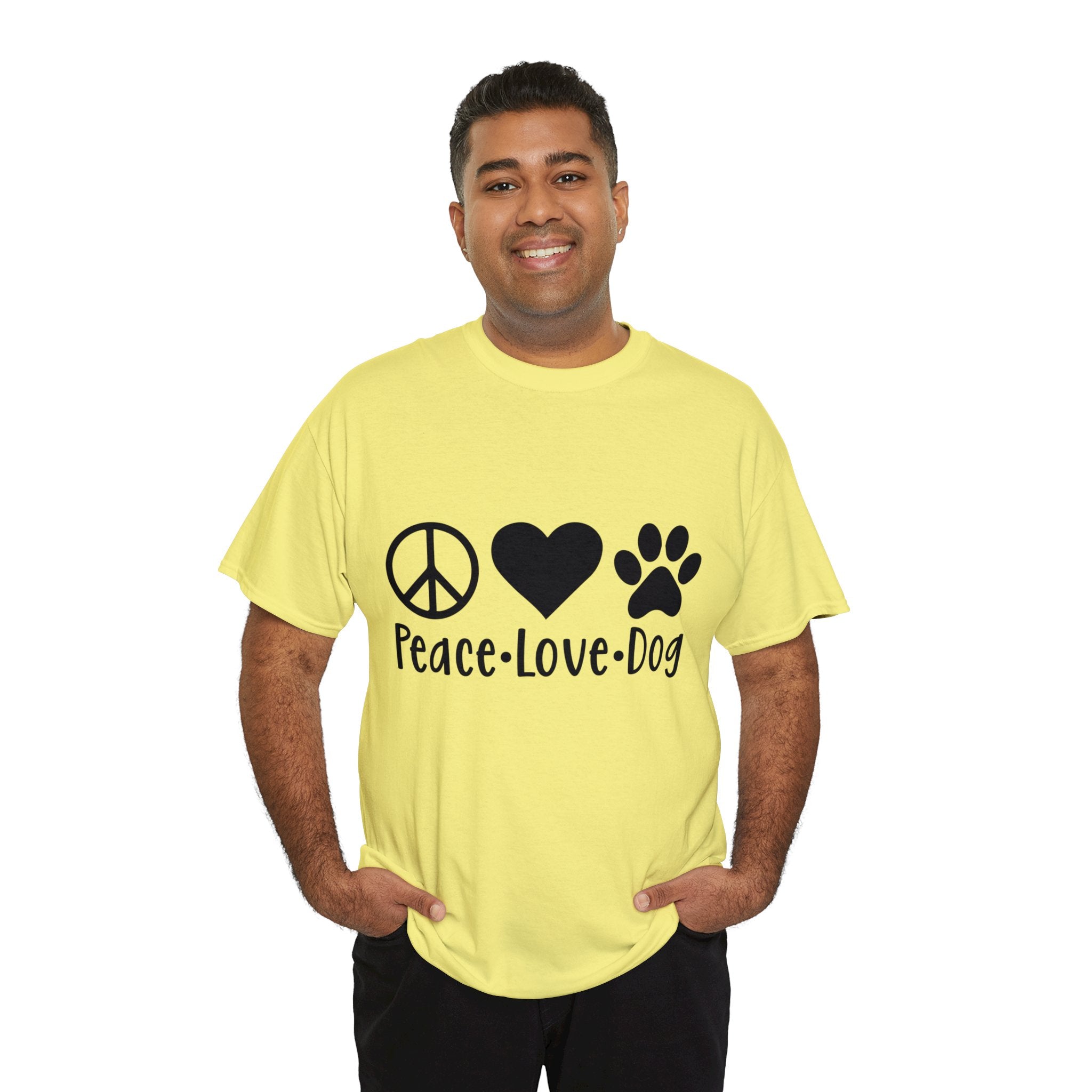 Dog T-Shirt: Peace Love Dog Dog T-Shirt: Peace Love Dog
