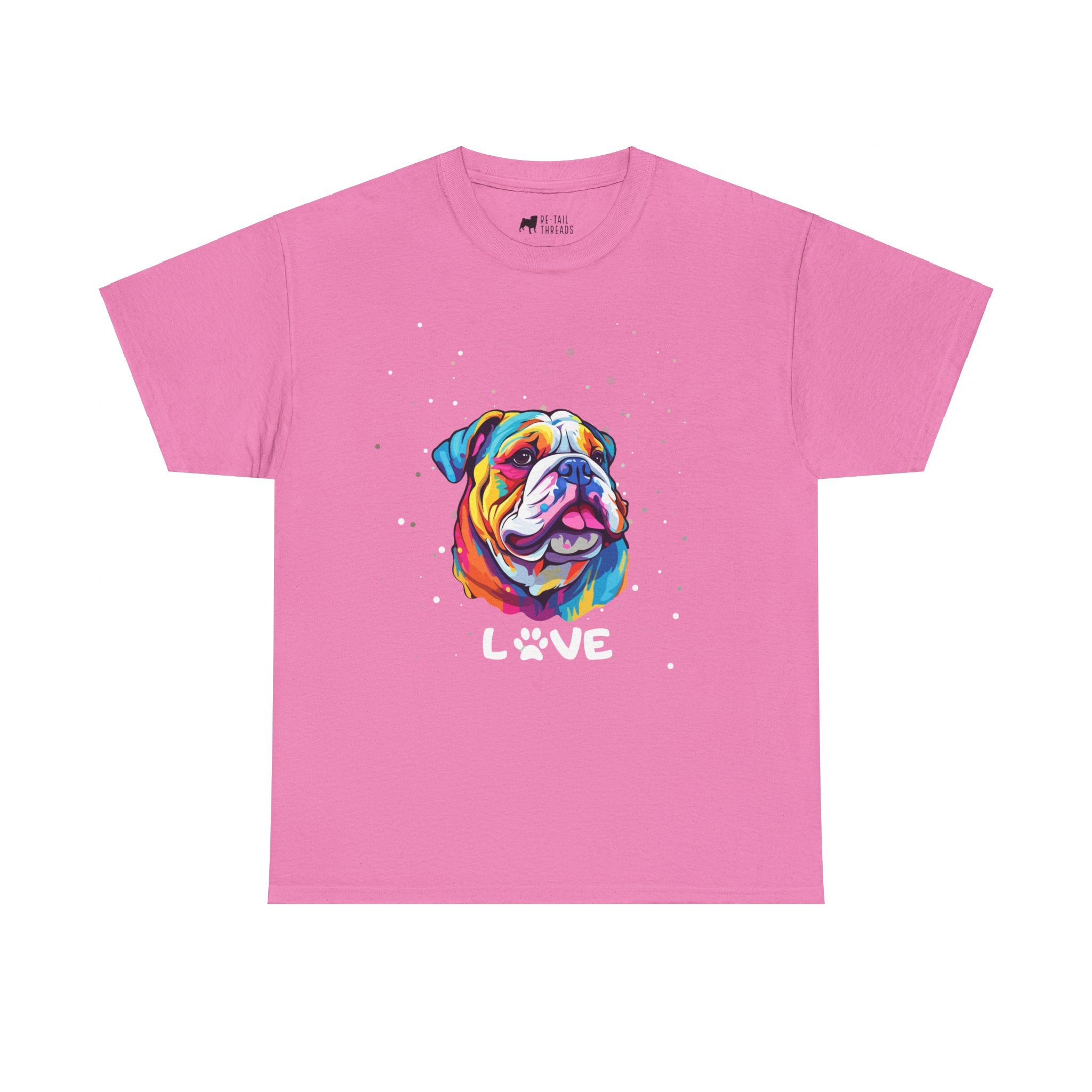 Dog T-Shirt: English Bulldog Love #3 Dog T-Shirt: English Bulldog Love #3