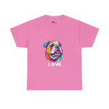 Dog T-Shirt: English Bulldog Love #3 Dog T-Shirt: English Bulldog Love #3
