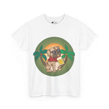 Pug T-Shirt: Pug & Palm Trees Pug T-Shirt: Pug & Palm Trees