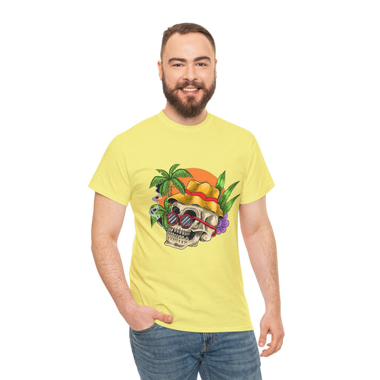 Skull T-Shirt: Skull and Palm Trees