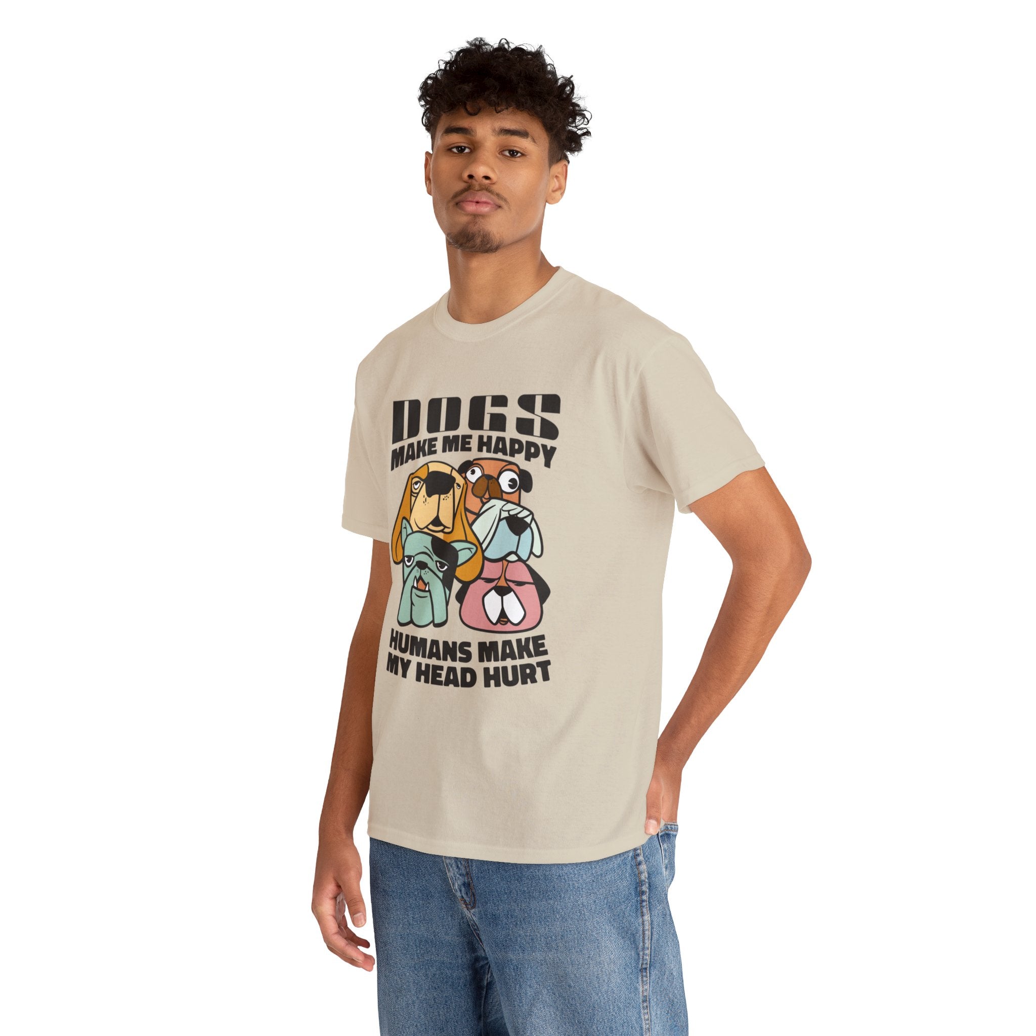 Dog T-Shirt: Dogs Make Me Happy Dog T-Shirt: Dogs Make Me Happy