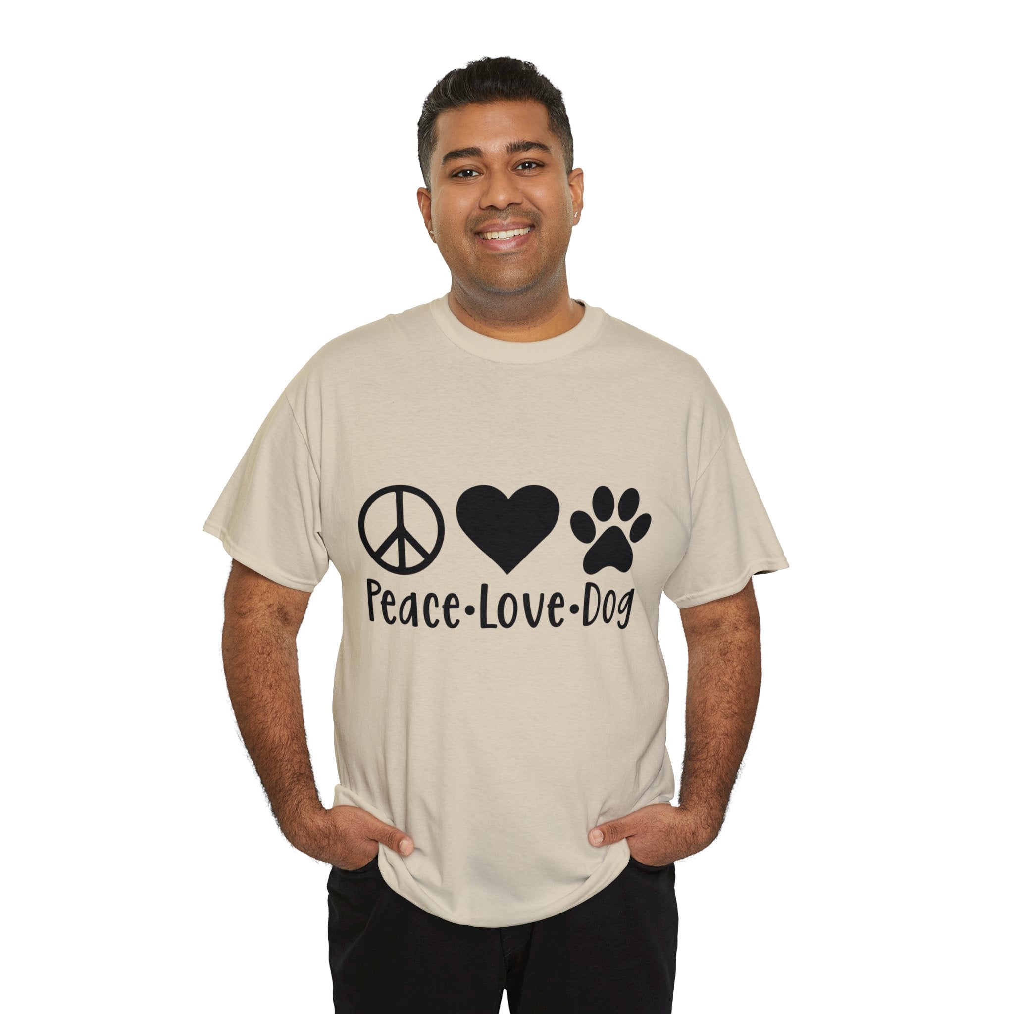 Dog T-Shirt: Peace Love Dog Dog T-Shirt: Peace Love Dog