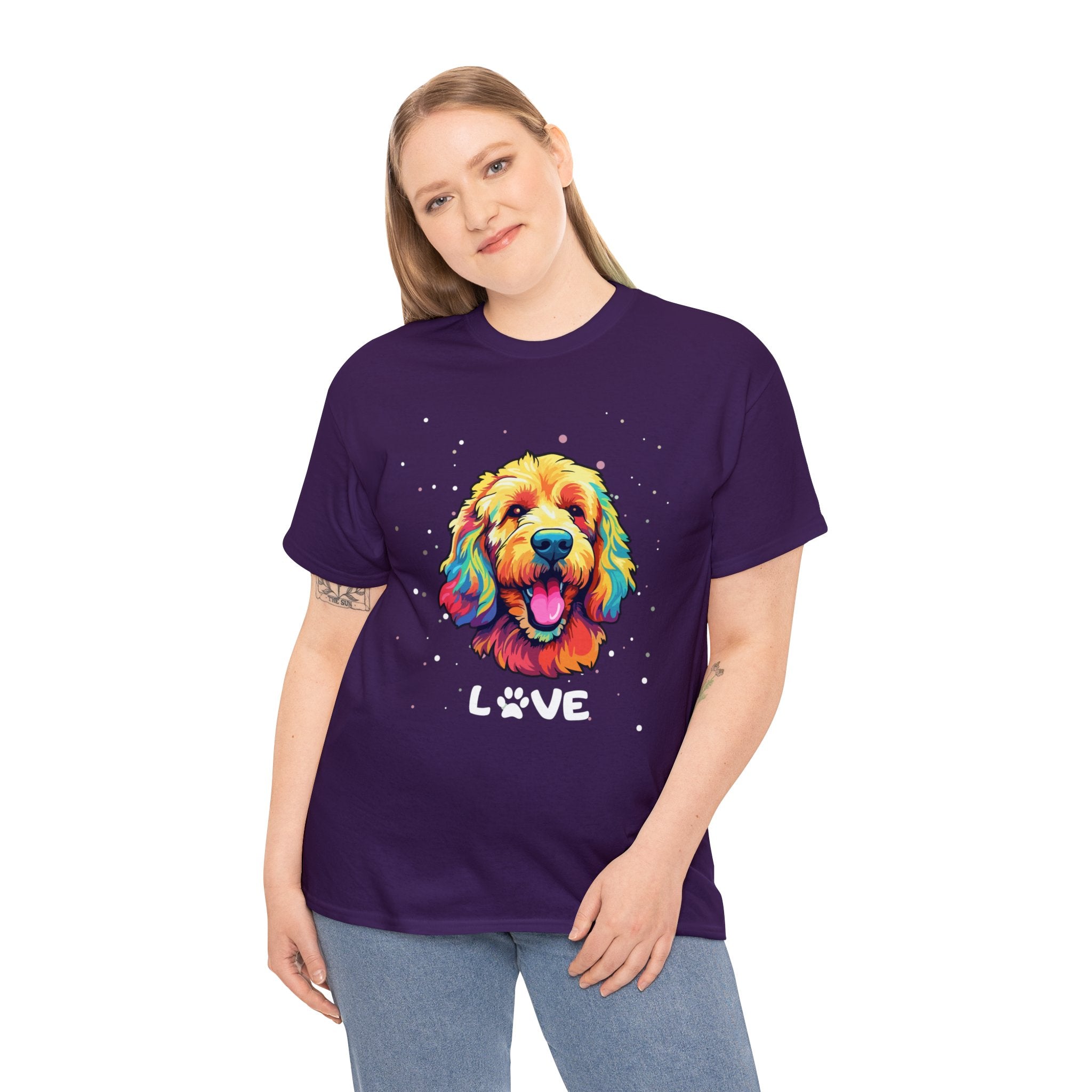 Dog T-Shirt: Goldendoodle Love #2 Dog T-Shirt: Goldendoodle Love #2