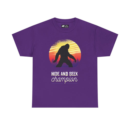 Funny T-Shirt: Bigfoot Hide and Seek Champion