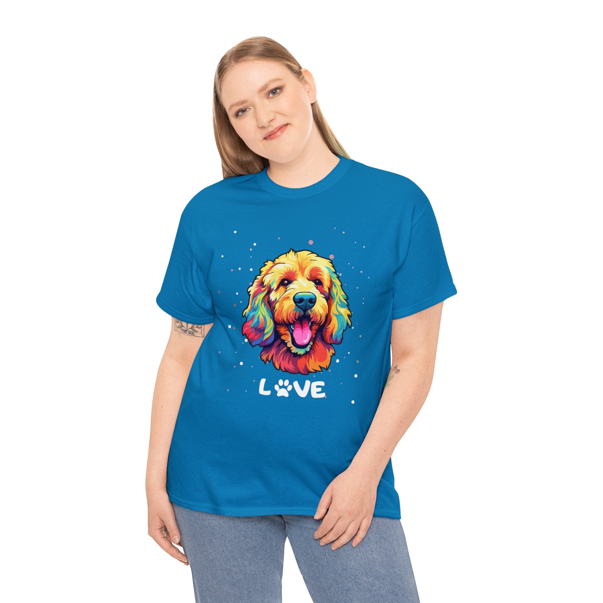 Dog T-Shirt: Goldendoodle Love #2 Dog T-Shirt: Goldendoodle Love #2