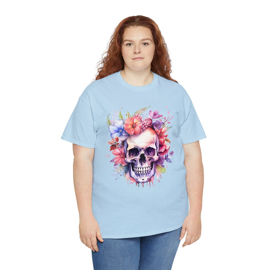 Skull T-Shirt: Skull with Flowers #2