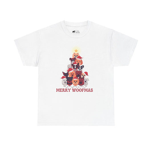 Christmas T-Shirt: Merry Woofmas Tree of Dogs