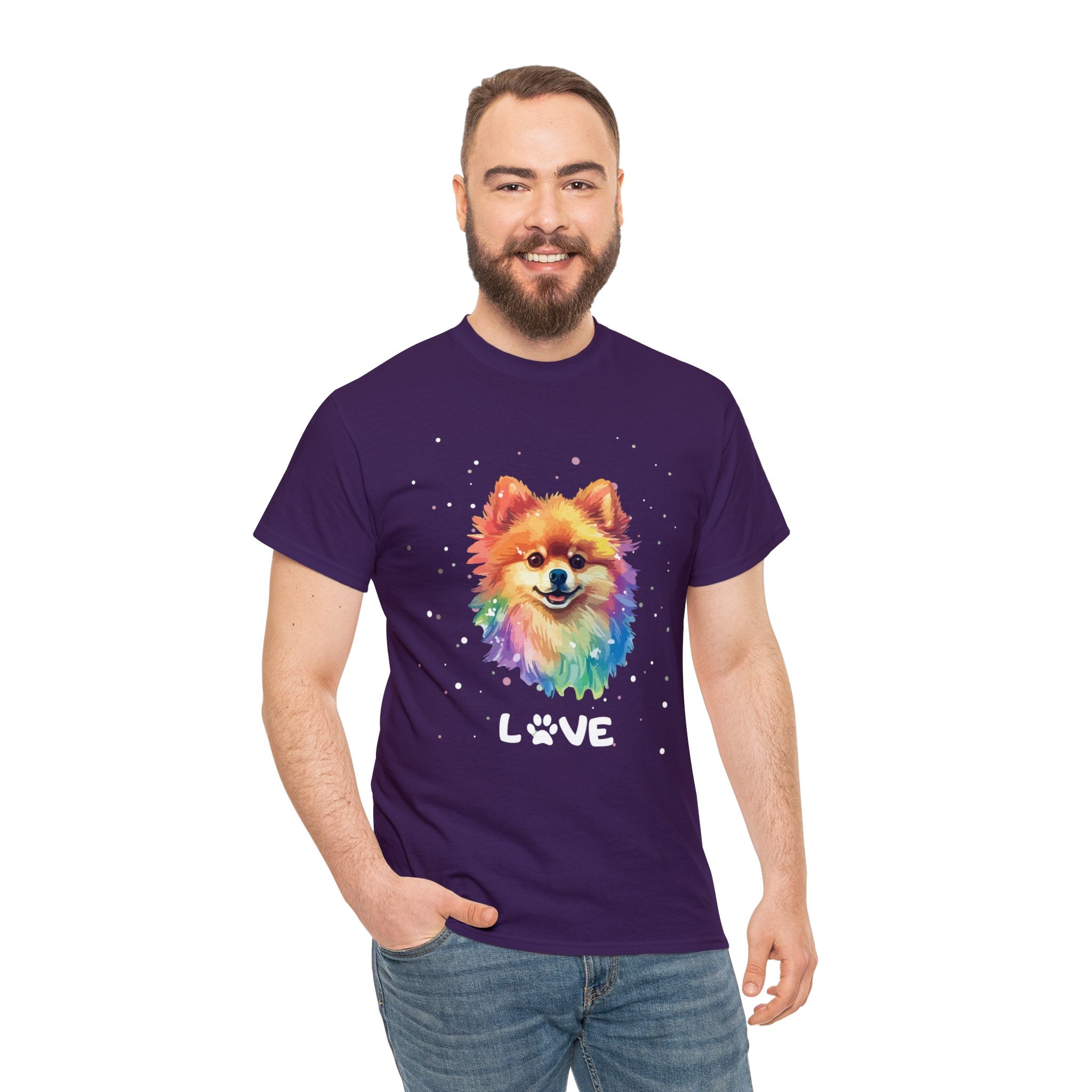 Dog T-Shirt: Pomeranian Love Dog T-Shirt: Pomeranian Love