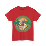 Pug T-Shirt: Pug & Palm Trees Pug T-Shirt: Pug & Palm Trees