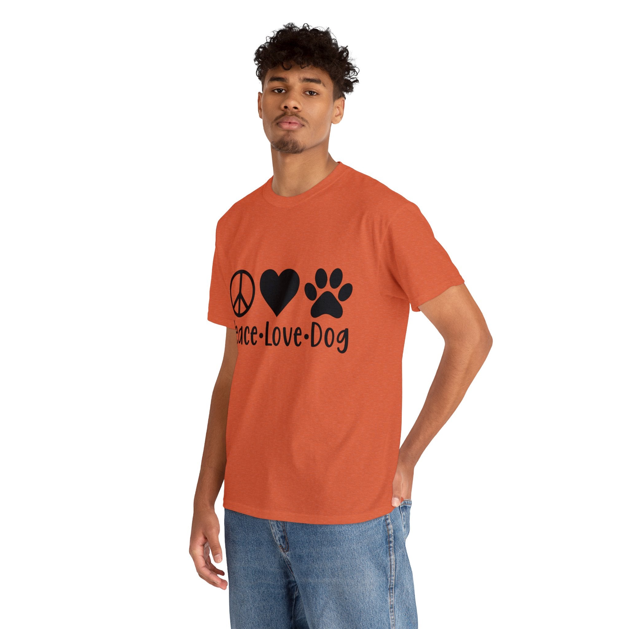 Dog T-Shirt: Peace Love Dog Dog T-Shirt: Peace Love Dog