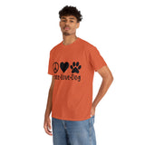 Dog T-Shirt: Peace Love Dog Dog T-Shirt: Peace Love Dog