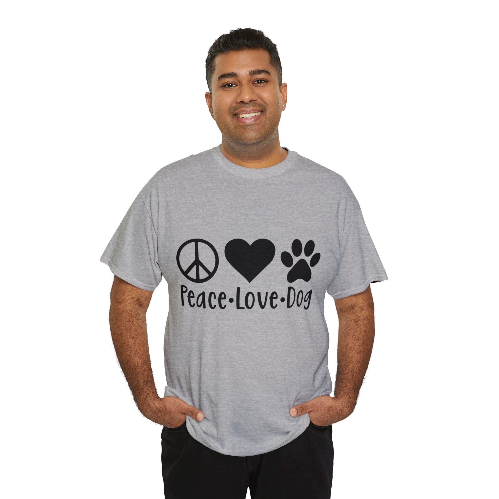 Dog T-Shirt: Peace Love Dog Dog T-Shirt: Peace Love Dog