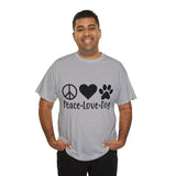 Dog T-Shirt: Peace Love Dog Dog T-Shirt: Peace Love Dog