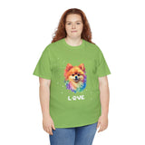 Dog T-Shirt: Pomeranian Love Dog T-Shirt: Pomeranian Love
