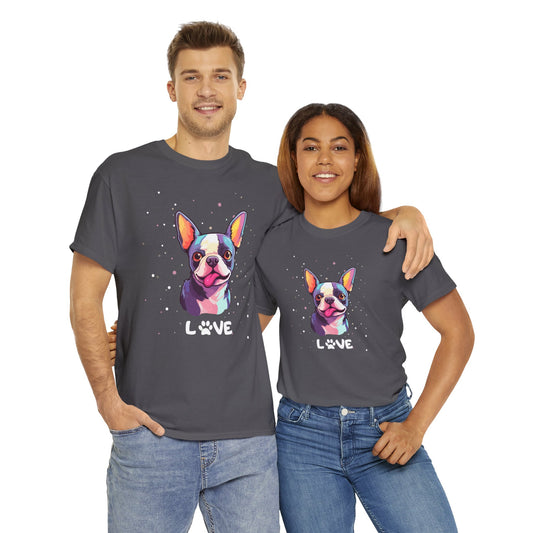 Dog T-Shirt: Boston Terrier Love