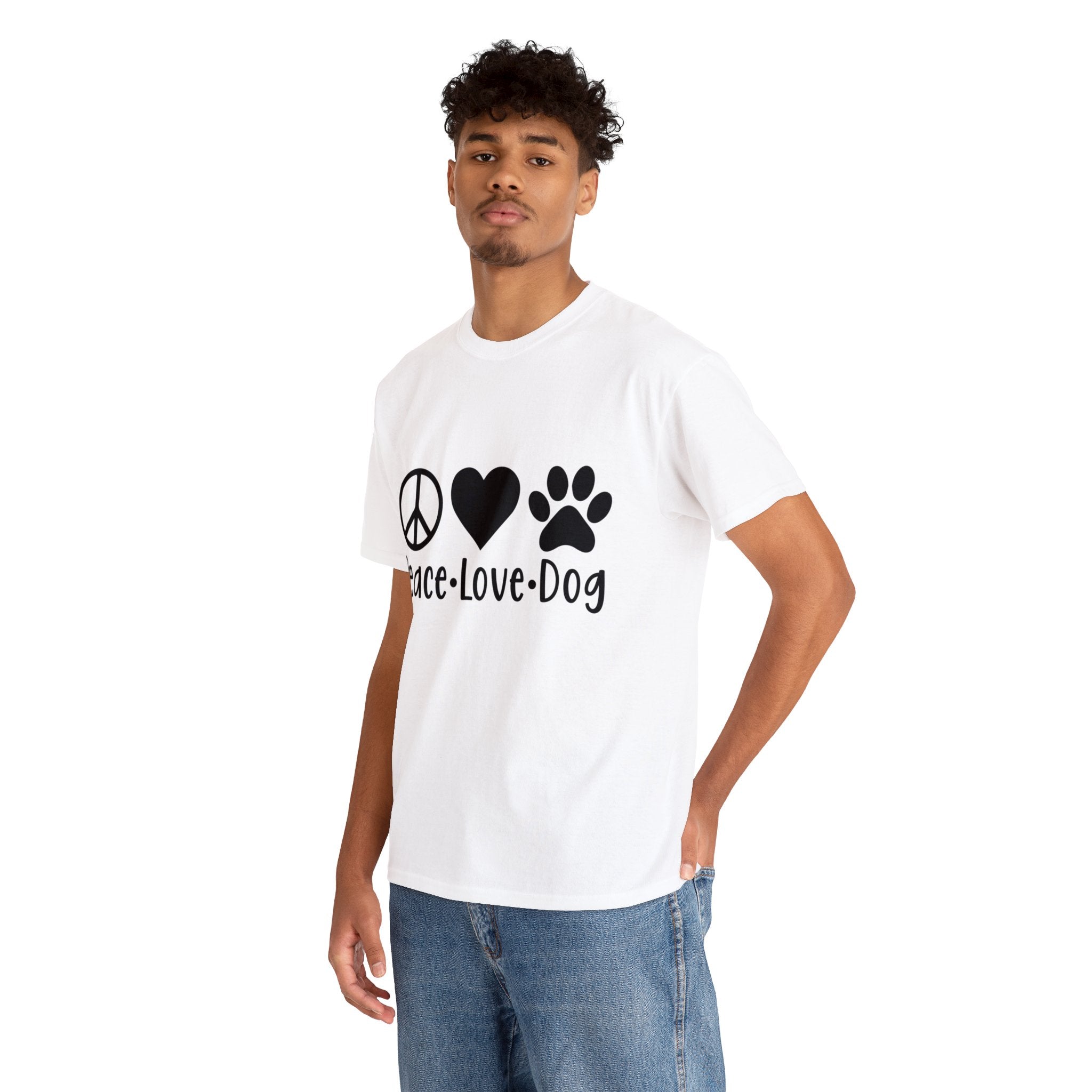 Dog T-Shirt: Peace Love Dog Dog T-Shirt: Peace Love Dog