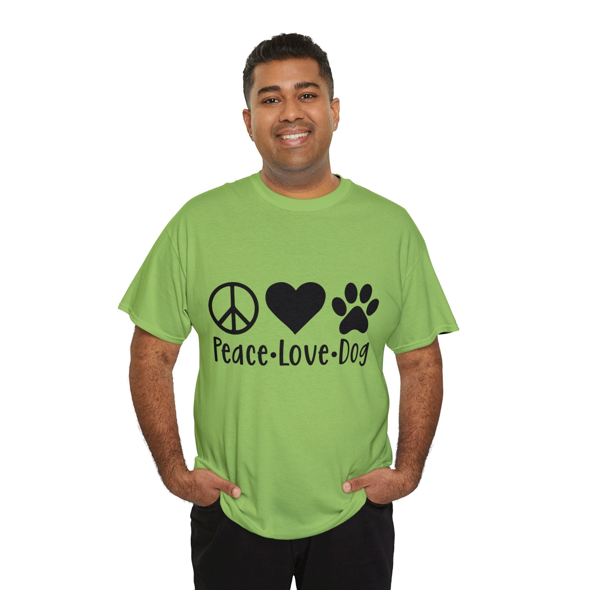 Dog T-Shirt: Peace Love Dog Dog T-Shirt: Peace Love Dog