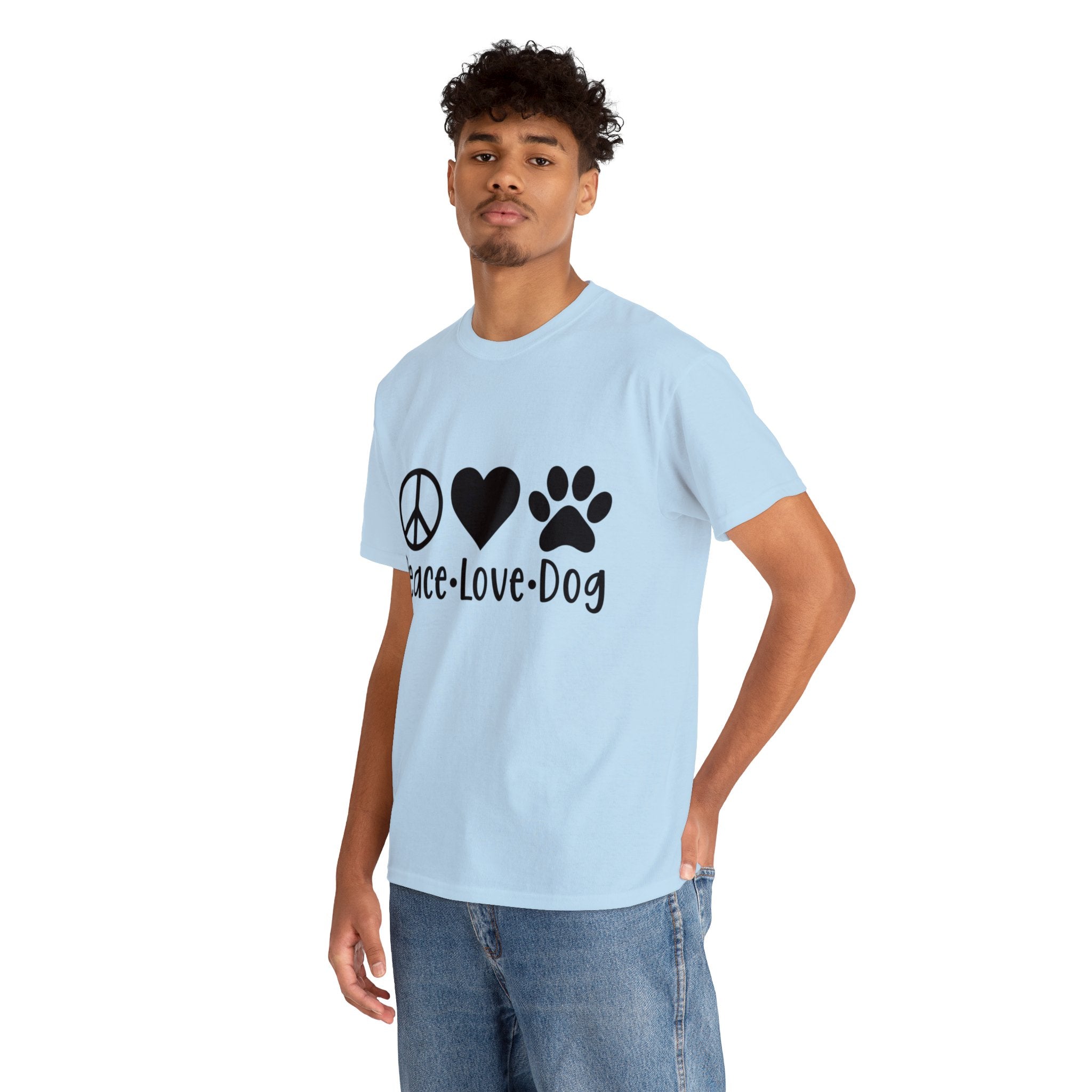 Dog T-Shirt: Peace Love Dog Dog T-Shirt: Peace Love Dog