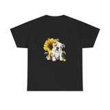 English Bulldog T-Shirt: English Bulldog Sunflower English Bulldog T-Shirt: English Bulldog Sunflower