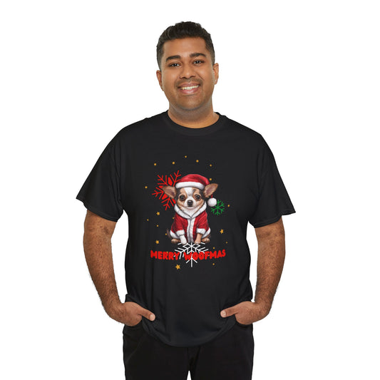 Christmas T-Shirt: Santa Hat Chihuahua