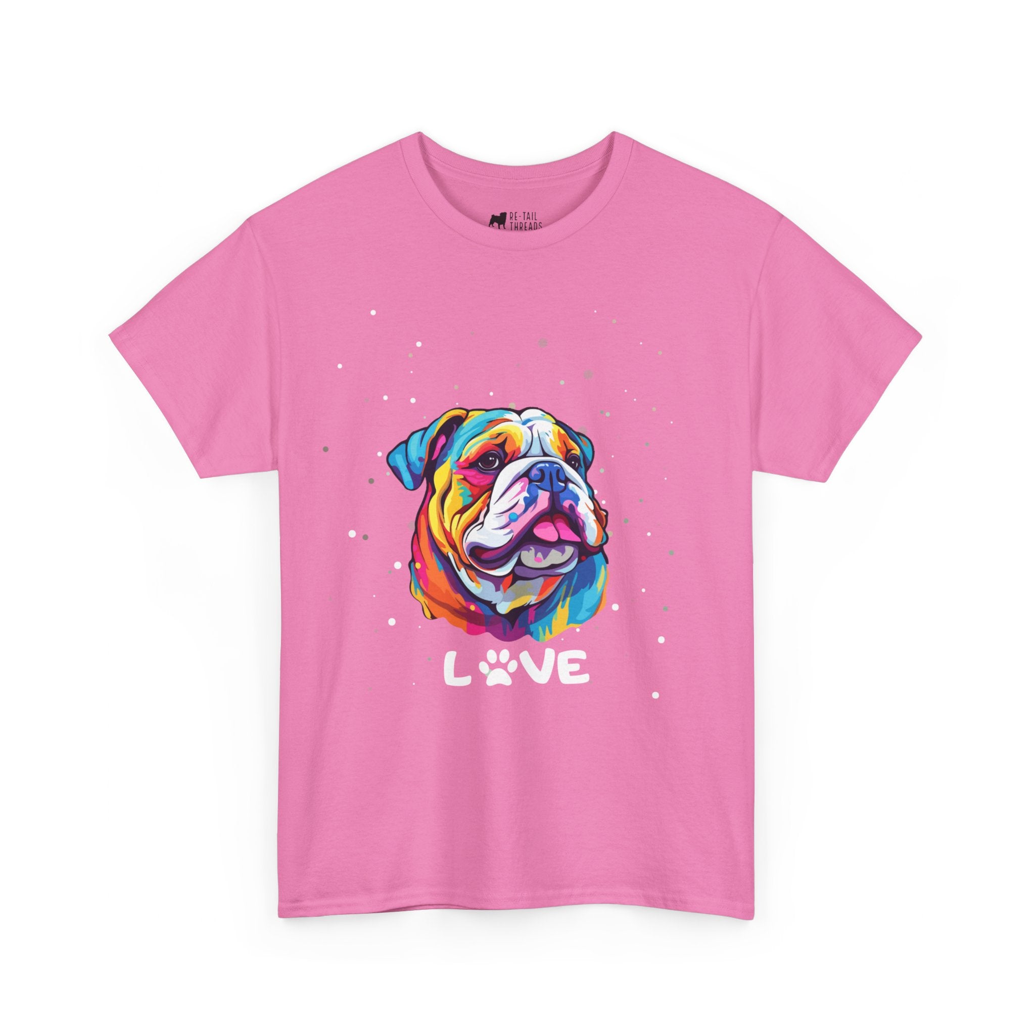 Dog T-Shirt: English Bulldog Love #3 Dog T-Shirt: English Bulldog Love #3