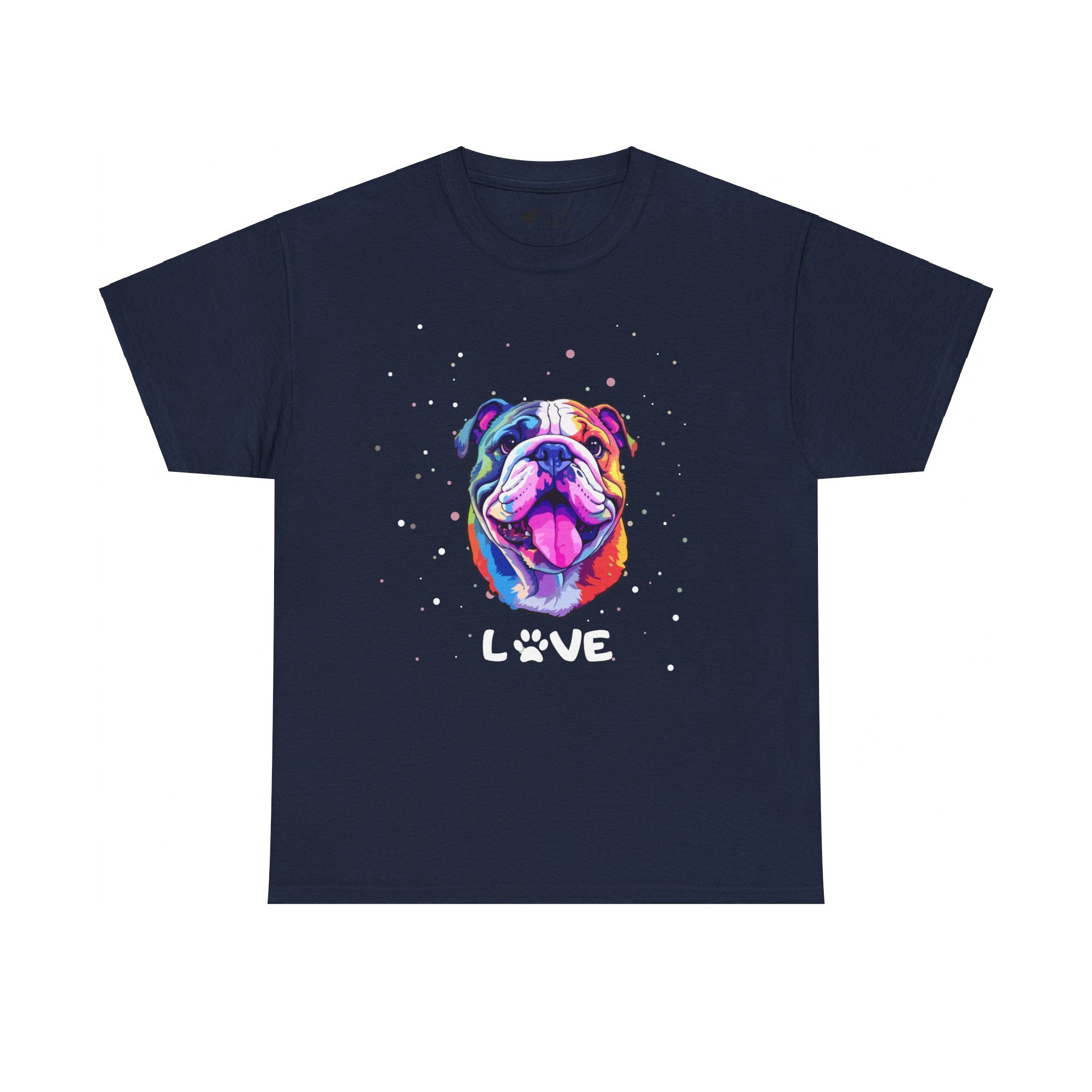 Dog T-Shirt: English Bulldog Love #2 Dog T-Shirt: English Bulldog Love #2